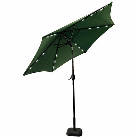 LEIGH COUNTRY Patio Umbrella LED Light Green 9ft. TX 94132